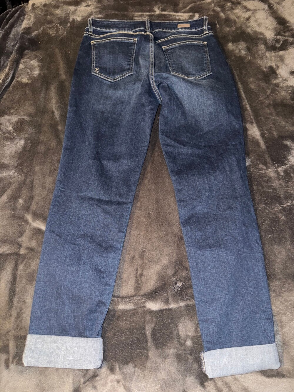 Kut from the Kloth Women's Blue Denim Jeans Rolled Cuffs Five-Pocket - Picture 2 of 8
